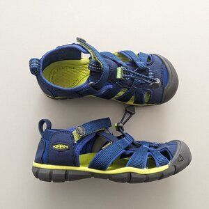 Keen Seacamp II CNX, dark blue and chartreuse, US Kids Size 13